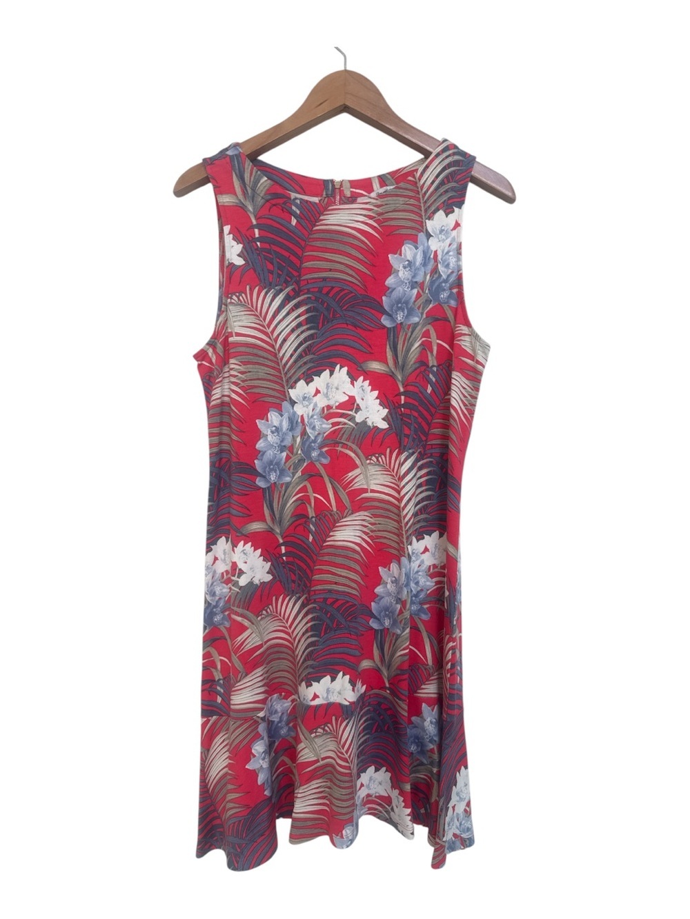 Tommy Bahama Sleeveless Red Tropical Floral Dress
